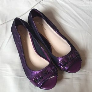 Cole Haan Size 7 Peep Toe Flats